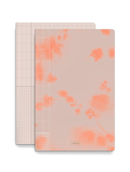Tinne+Mia Notebook A4 - Rose Grid / Ginger Blossom