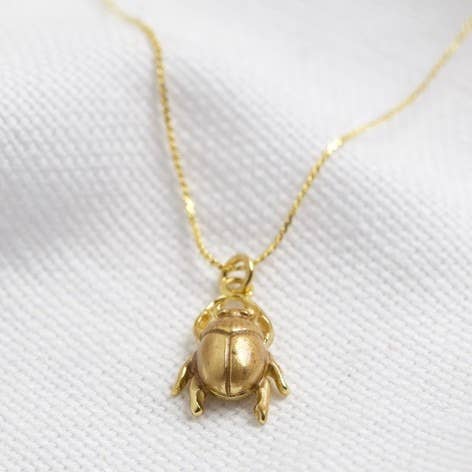 Lisa Angel Necklace - Worn Gold Bug