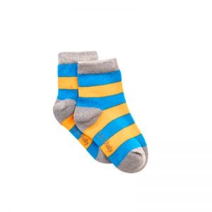 Polly & Andy Bamboo Childrens Socks - Blue and Orange