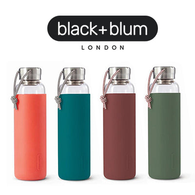Black+Blum Glass Water Bottle | Olive