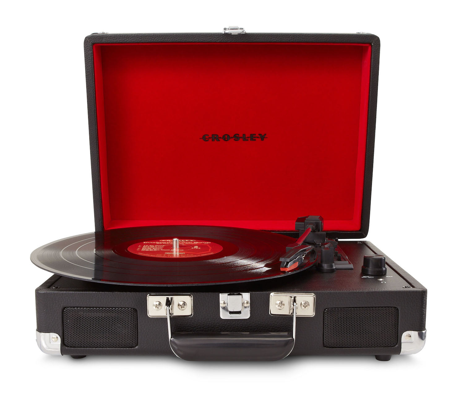 Crosley Vinyl Record Player - Cruiser Black (Red Interior)