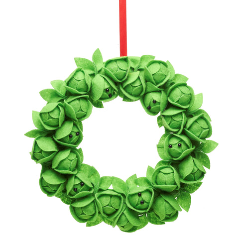 Sass & Belle Christmas Wreath - Brussels Sprouts