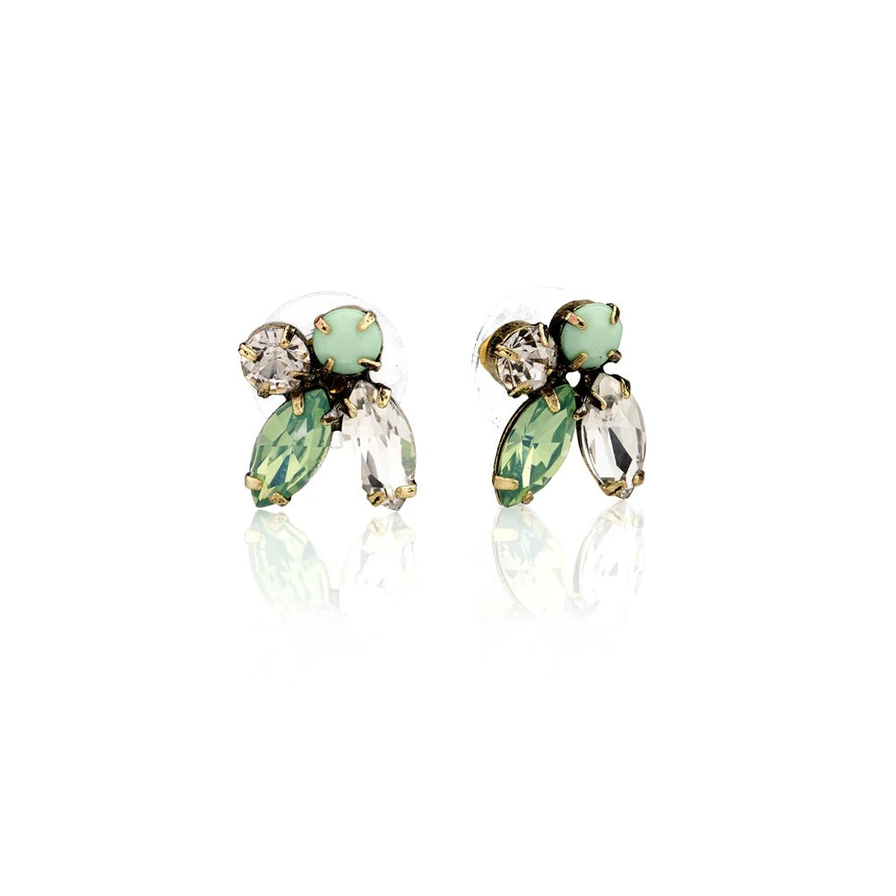 Lovett Earrings - Diamante 1950s Cluster