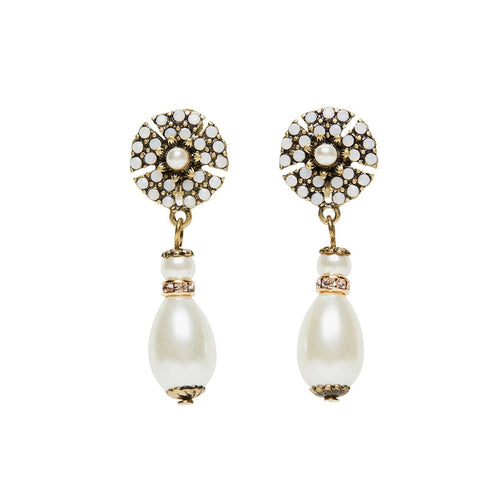 Lovett Earrings Clip on - Miriam Haskell Drop
