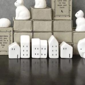 East of India - Porcelain Matchbox Sentiments - Houses