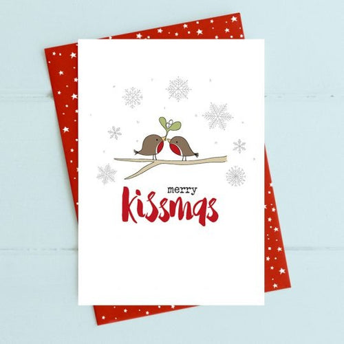 Dandelion Card Christmas - Merry Kissmas