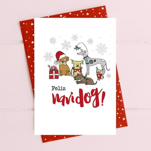 Dandelion Card Christmas - Feliz Navidog