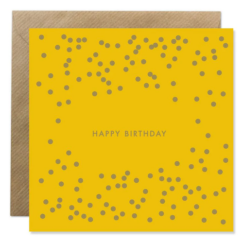 Bold Bunny - Happy Birthday Gold Dots