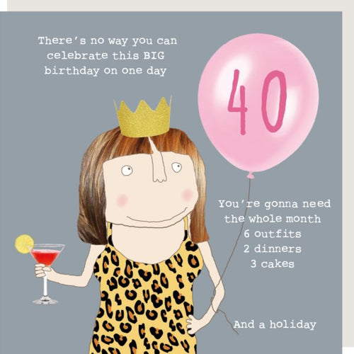Rosie Made a Thing Card - Age 40 Girl