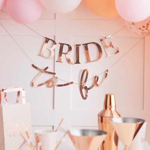 Ginger Ray Hen Party Banner - Rose Gold Bride To Be