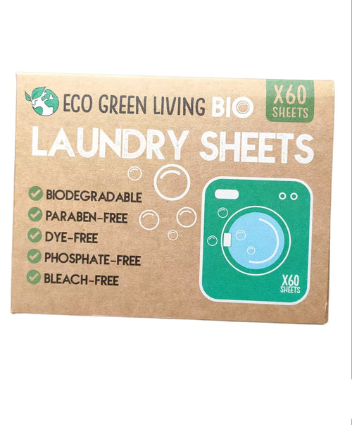 Eco Green Living - Laundry Detergent Sheets x 60 (Fragrance-Free) Eco Green Living