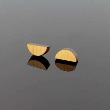 Rowena Sheen Earrings - Half Moon Studs