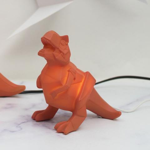 Disaster Designs Light - Dinosaur - Origami Orange