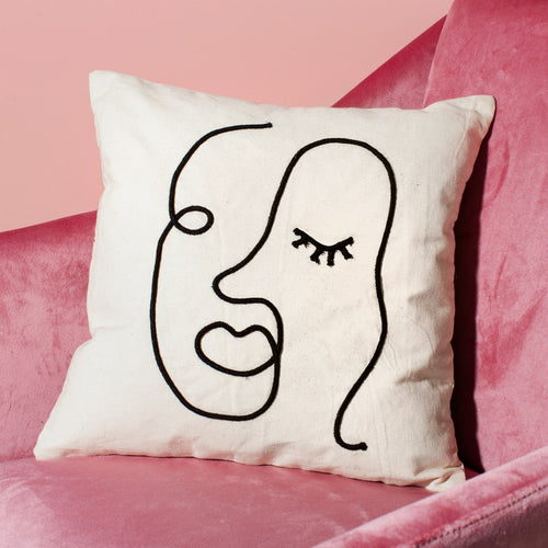 Sass & Belle Cushion - Abstract Face