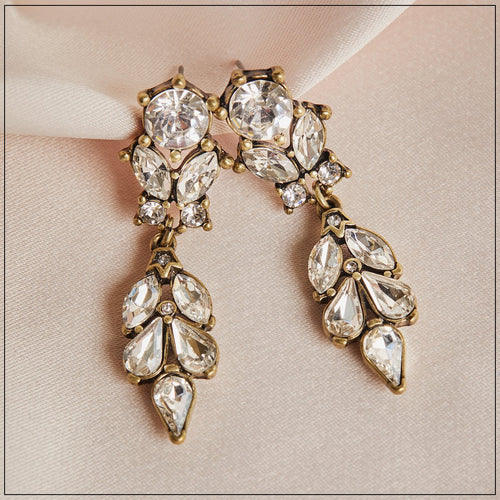 Lovett Earrings - Antique Diamante Drop
