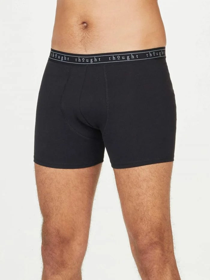 Thought Mens Boxers Organic Cotton - Kenny Black