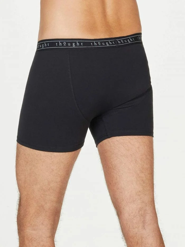 Thought Mens Boxers Organic Cotton - Kenny Black