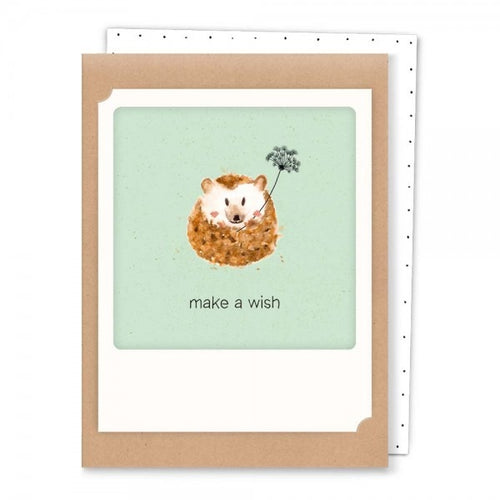 Pickmotion Mini-Card - Make a Wish Hedgehog