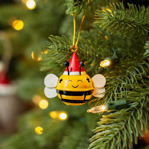 Sass & Belle Christmas Bauble - Metal Bee Bell