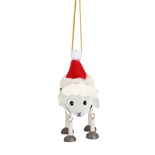 Sass & Belle Christmas Bauble - Metal Bell Festive Sheep