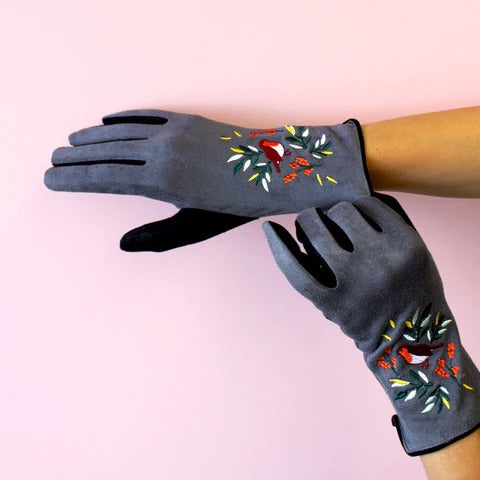 Disaster Designs Gloves - Secret Garden Robin