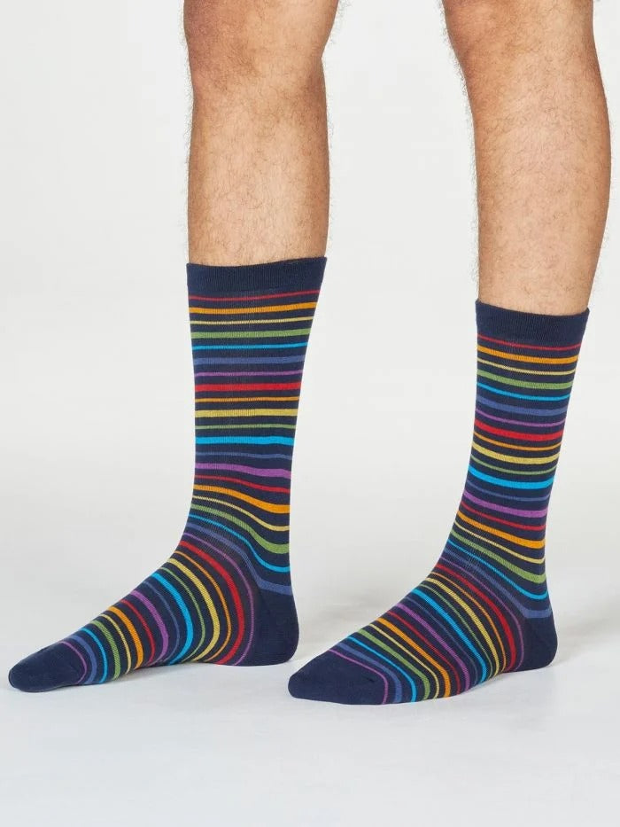 Thought Mens Socks - GOTs Organic Cotton - Rainbow