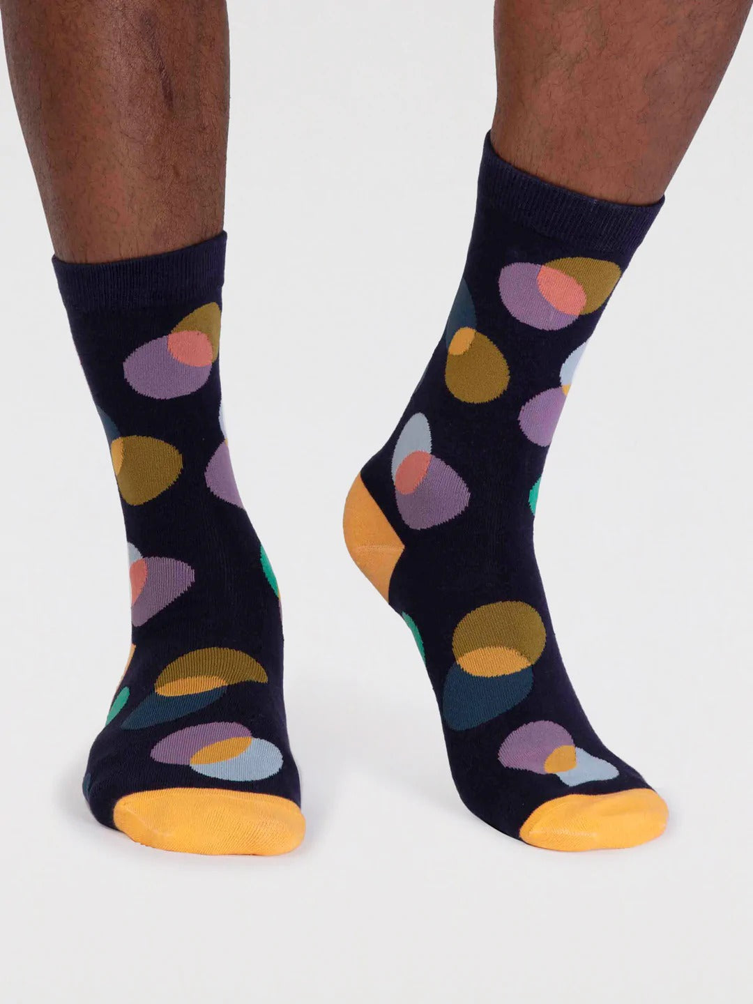 Thought Mens Socks - GOTs Organic Cotton Laurent  circle socks