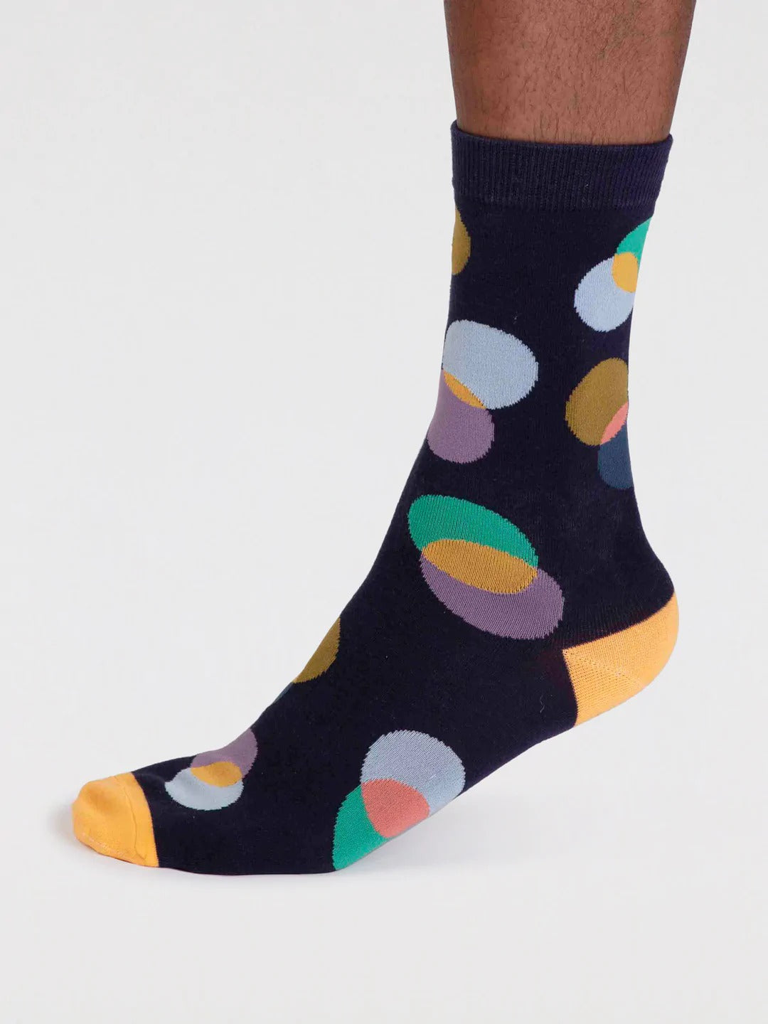 Thought Mens Socks - GOTs Organic Cotton Laurent  circle socks
