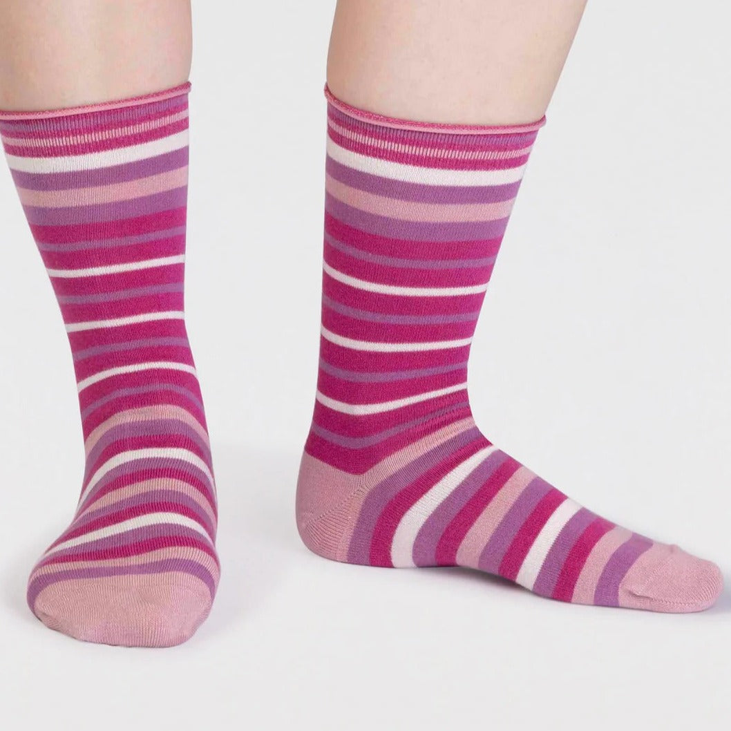 Thought Ladies Socks - Bamboo Lucia Stripe Socks