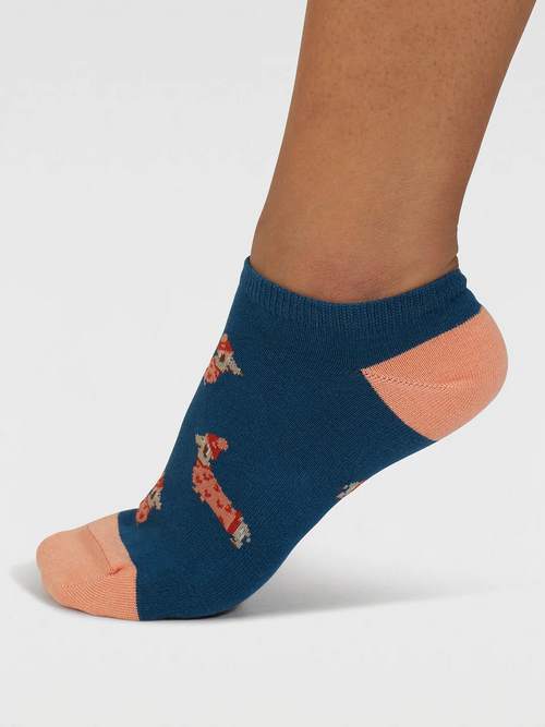 Thought Ladies Socks - GOTs Organic Cotton Freda Dachshund Trainer Socks