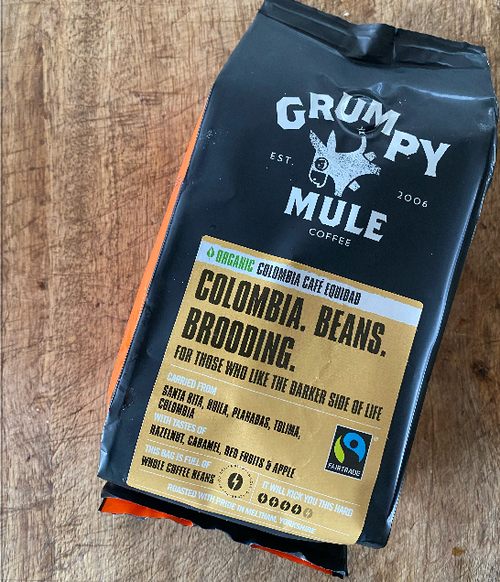 Grumpy Mule -COLOMBIA CAFE EQUIDAD COFFEE BEANS