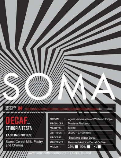 Soma Coffee - ETHIOPIA - DECAF TESFA