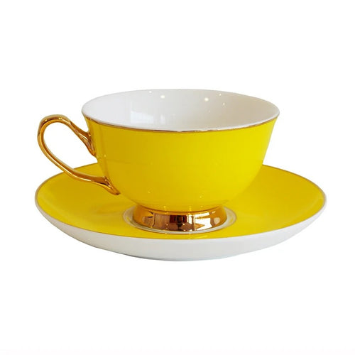 Bombay Duck Piccadilly Teacup & Saucer - Sunshine Yellow