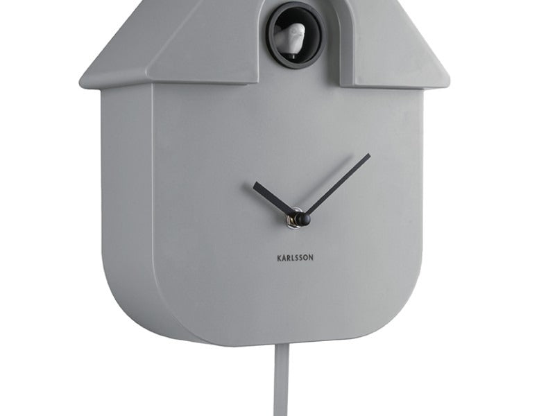 Karlsson Wall Clock - Cuckoo in Grey