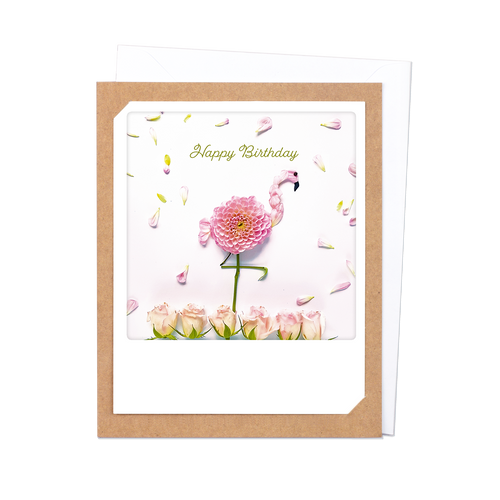 Pickmotion Photo-Card - Birthday Flamingo