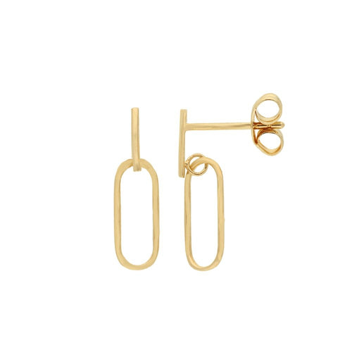 Glow Jewellery - 14K Gold Box Link Earrings