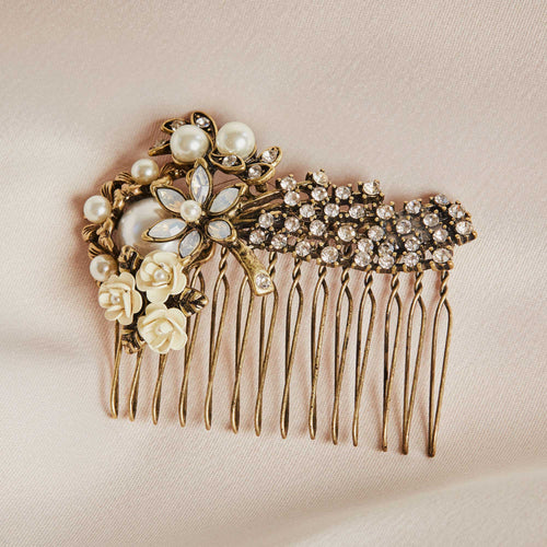 Lovett Hair Accessories - Miriam Haskell Pearl Hair Comb