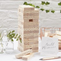 Ginger Ray Guest Book - Wooden Building Blocks