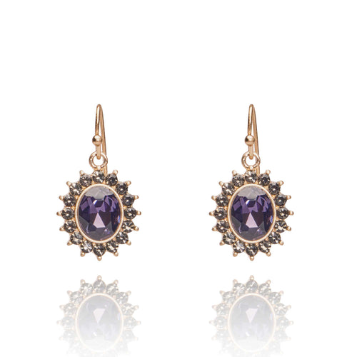 Lovett Earrings - Amethyst Drop