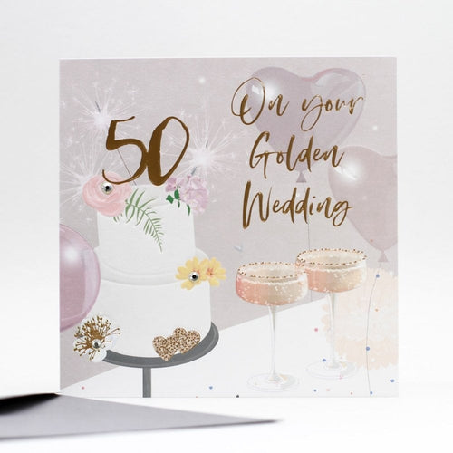 Belly Button Elle Card - Wedding Anniversary Golden