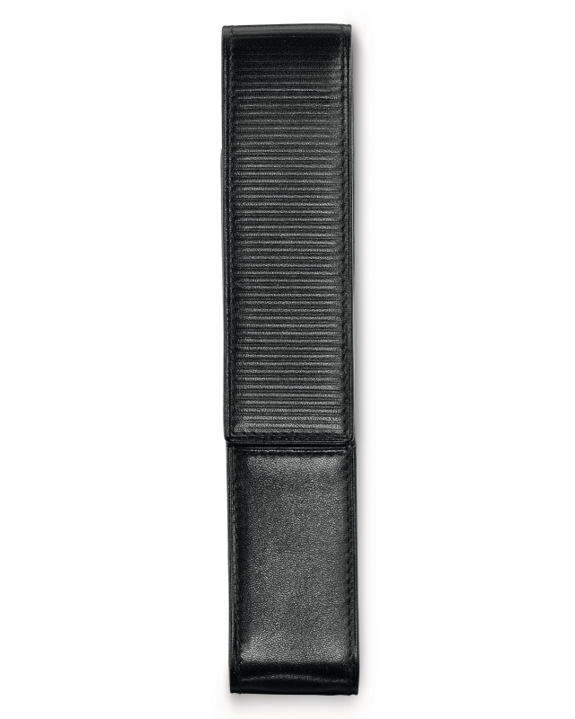 Lamy Pen Case - Nappa Leather Flip Top Embossed in Black