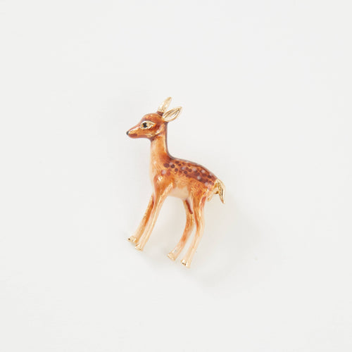 Fable Jewellery - Enamel Fawn Brooch