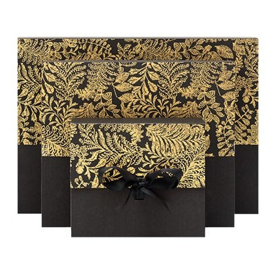 1 Gift Box - Black and Gold Flower