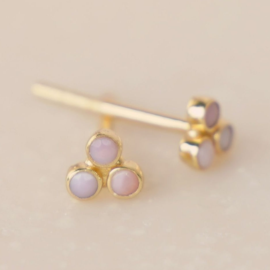 Muja Juma Earrings - Stud - Pink Opal