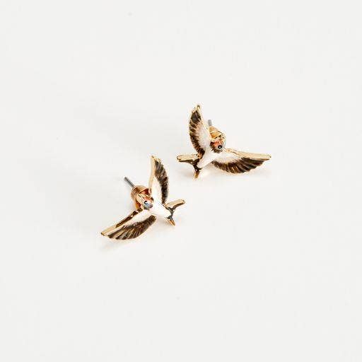 Fable Jewellery - Enamel Swallow Stud Earrings
