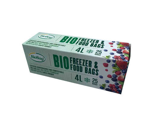 Eco Green Living - Compostable 4 Litre Food and Freezer Bags – 1 Roll of 25 bags