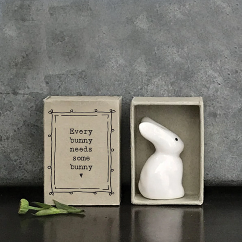 East of India - Porcelain Matchbox Sentiments - Bunny