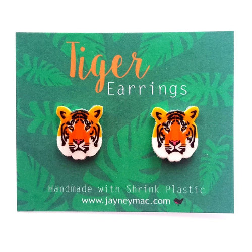 Jayney Mac Earrings - Stud Tigers