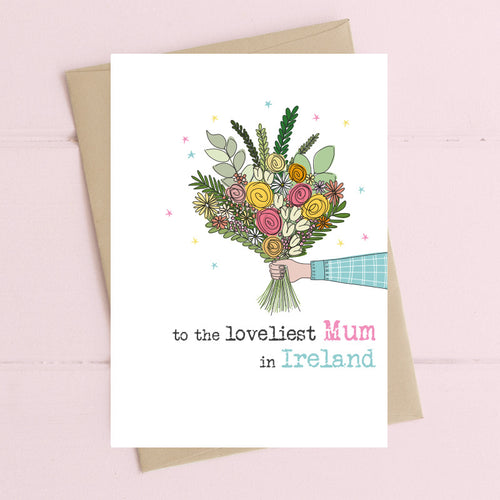 Dandelion Card - Loveliest Mum in Ireland