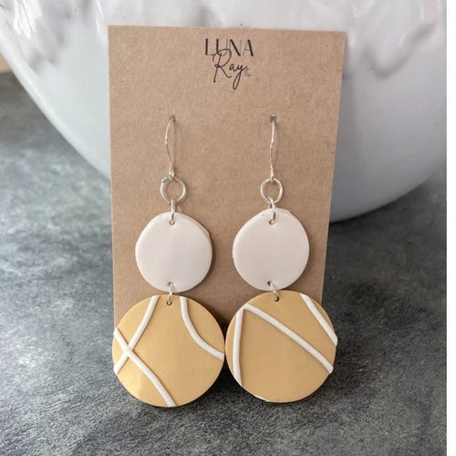 Luna Ray Earrings - Cookies & Cream